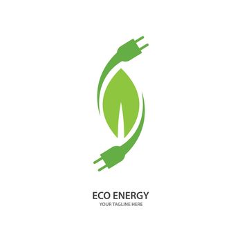Eco energy illustration logo vector design