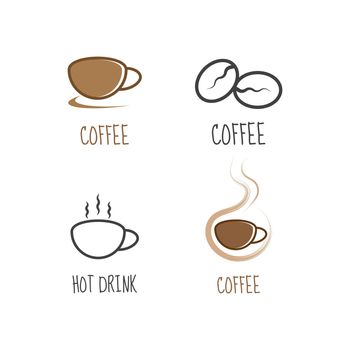 Coffee logo template vector flat design