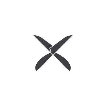 knife icon vector flat design template