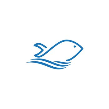 Fish ilustration logo vector template