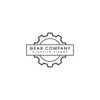 Gear technology logo vector illustration design