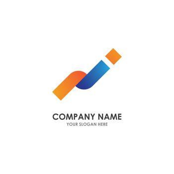 Initial letter i logo template vector design