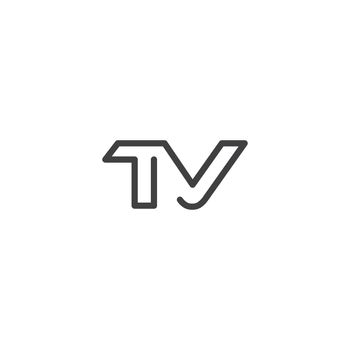 TV logo vector flat design