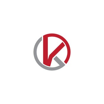 K initial letter logo vector flat design