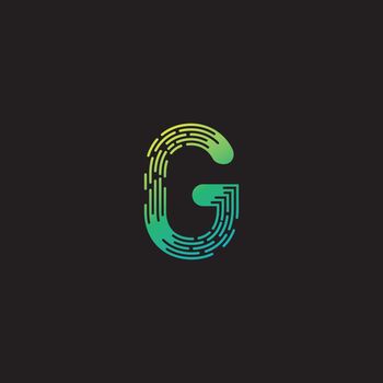 Modern G Initial letter alphabet font logo vector design