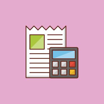 accounting vector flat color icon