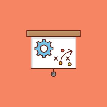 strategy vector flat color icon