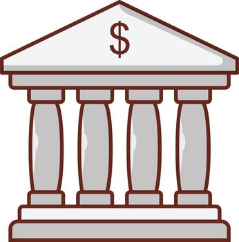 banking vector flat colour icon