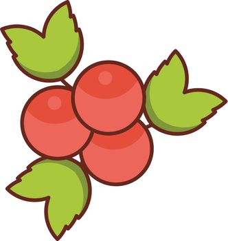 berry vector flat color icon
