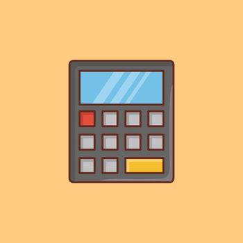 calculator Vector illustration on a transparent background. Premium quality symbols. Vector Line Flat color icon for concept and graphic design.