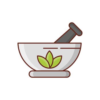 bowl Vector illustration on a transparent background. Premium quality symbols.Vector line flat color icon for concept and graphic design.