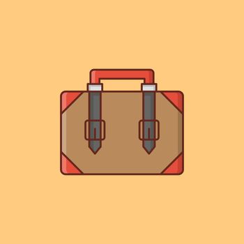 luggage Vector illustration on a transparent background. Premium quality symbols. Vector Line Flat color icon for concept and graphic design.