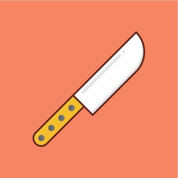 knife vector flat color icon