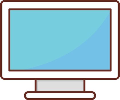 TV vector flat color icon