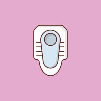toilet vector flat color icon