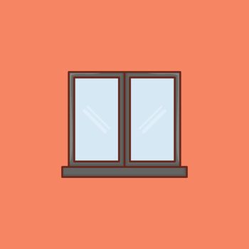 window vector flat color icon