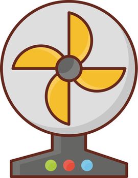fan vector flat color icon