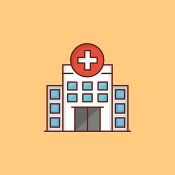 hospital Vector illustration on a transparent background. Premium quality symbols. Vector Line Flat color icon for concept and graphic design.
