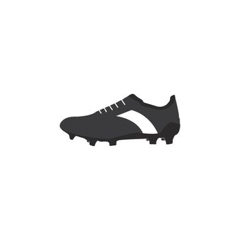 Soccer shoe logo vector icon illustration design