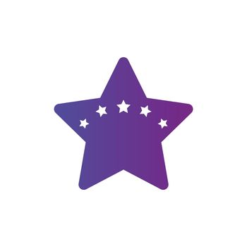 Star Logo Template with five stars inside, award icon, vector illustration isolated on white