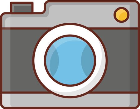 camera Vector illustration on a transparent background. Premium quality symbols.Vector line flat color icon for concept and graphic design.