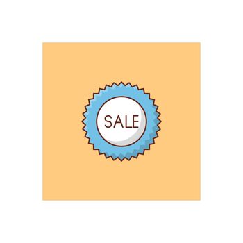 sale Vector illustration on a transparent background. Premium quality symbols.Vector line flat color icon for concept and graphic design.