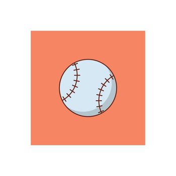 baseball Vector illustration on a transparent background. Premium quality symbols.Vector line flat color icon for concept and graphic design.