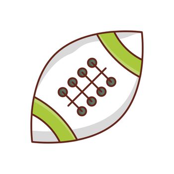 rugby Vector illustration on a transparent background. Premium quality symbols.Vector line flat color icon for concept and graphic design.