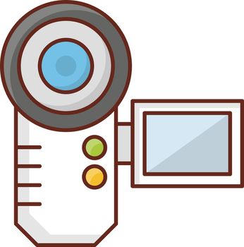camera Vector illustration on a transparent background. Premium quality symbols. Vector Line Flat color icon for concept and graphic design.