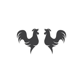 Rooster logo template vector illustration