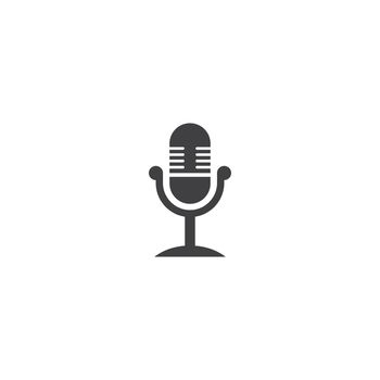 Podcast logo vector flat design
