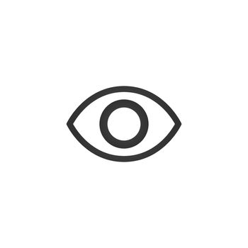 Simple minimalistic eye icon. vector illustration isolated on white
