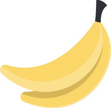 banana Vector illustration on a transparent background. Premium quality symbols. Vector Line Flat color icon for concept and graphic design.