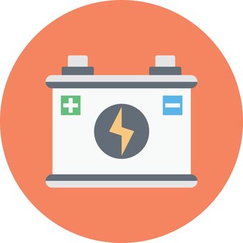 battery vector flat colour icon