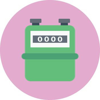meter vector flat colour icon