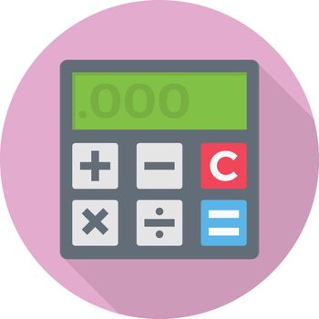 accounting vector flat colour icon