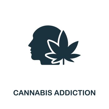 Cannabis icon. Simple illustration from addiction collection. Creative Cannabis icon for web design, templates, infographics.