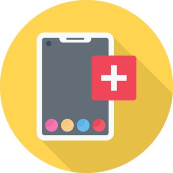 phone vector flat colour icon