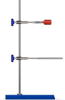 Chemistry Lab Flask And Tubes Grip Stand Holder. EPS10 Vector