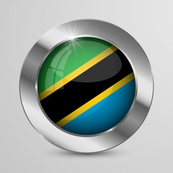 EPS10 Vector Patriotic Button with Tanzania flag colors. An element of impact for the use you want to make of it.