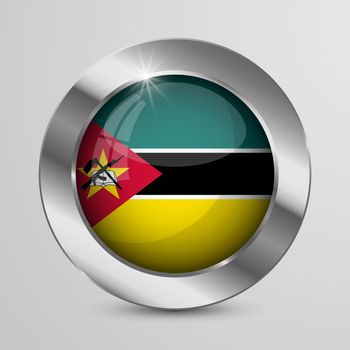 EPS10 Vector Patriotic Button with Mozambique flag colors. An element of impact for the use you want to make of it.