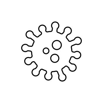 Corona virus icon line style simple design