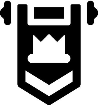 Crown pennant icon. Vector EPS file.