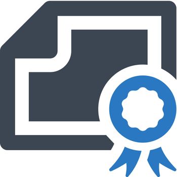 Diploma certificate icon. Vector EPS file.