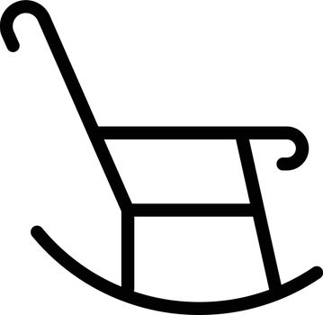 chair vector glyph flat icon