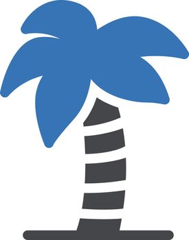 palm vector glyph color icon