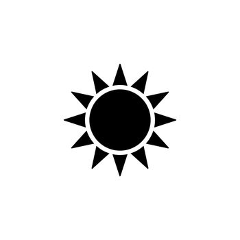 Sun vector icon. Simple flat symbol on white background