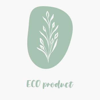 Delicate hand drawn organic logos and icons for ecological, farm food market, healthy life and local food restaurants or organic cosmetics labels. Vector illustration