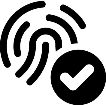 Fingerprint signature icon (vector illustration)