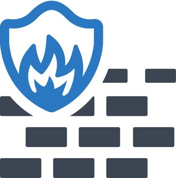 Firewall icon. Vector EPS file.